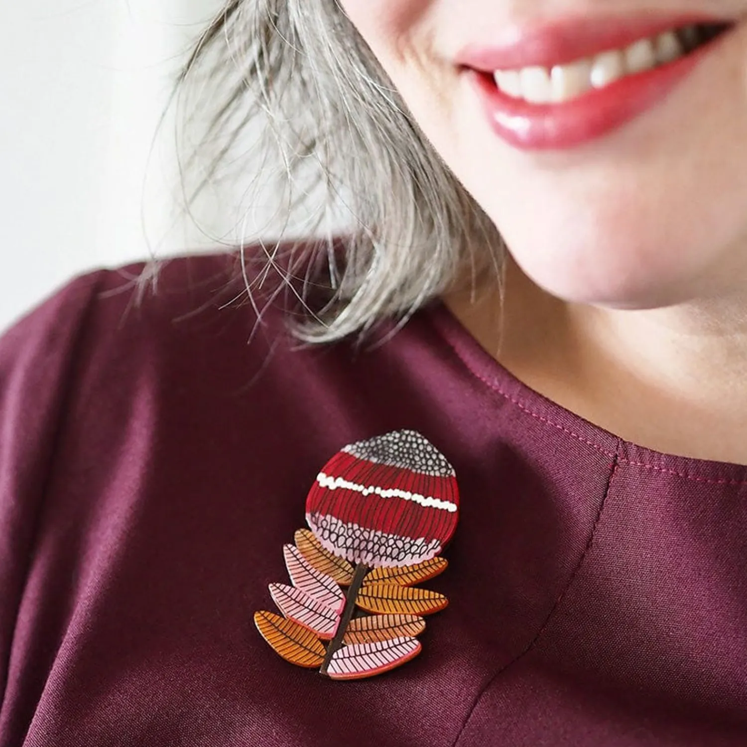 Wonderous Waratah Brooch^Erstwilder