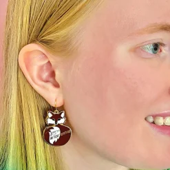 You'Re In"Fox"Icating Enamel Drop Earrings^Erstwilder