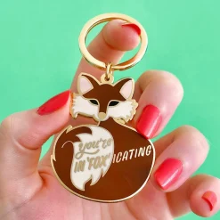You'Re In"Fox"Icating Enamel Key Charm^Erstwilder New